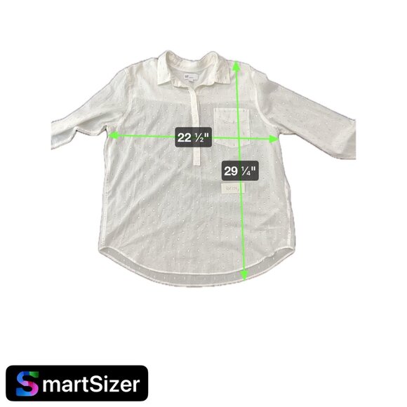 Gap Womens Boyfriend Fit Long Sleeve Shirt XL White Cotton Blend - Picture 8 of 8